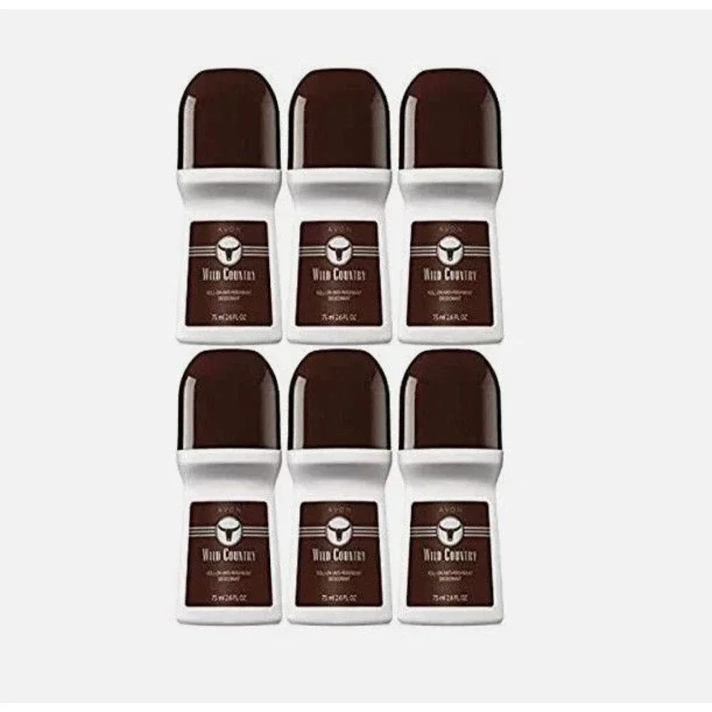 Avon Roll-On Deodorant - Wild Country 2.6 oz. (Pack of 6) NEW
